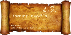Lisching Dioméd névjegykártya